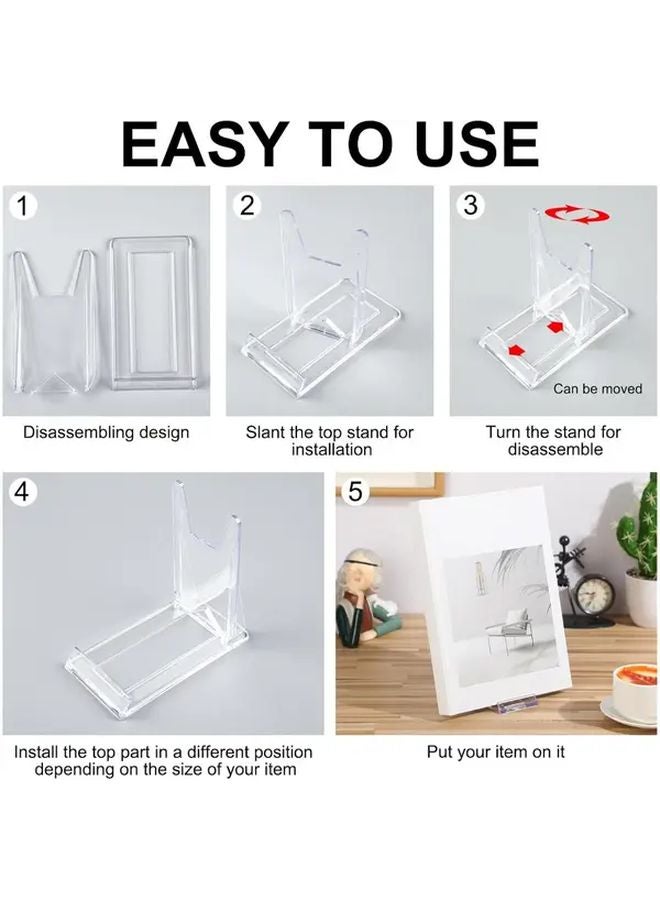 Style6 Clear Acrylic Book Stand Adjustable Height Angle Heavy Duty Display Holder - Image 5