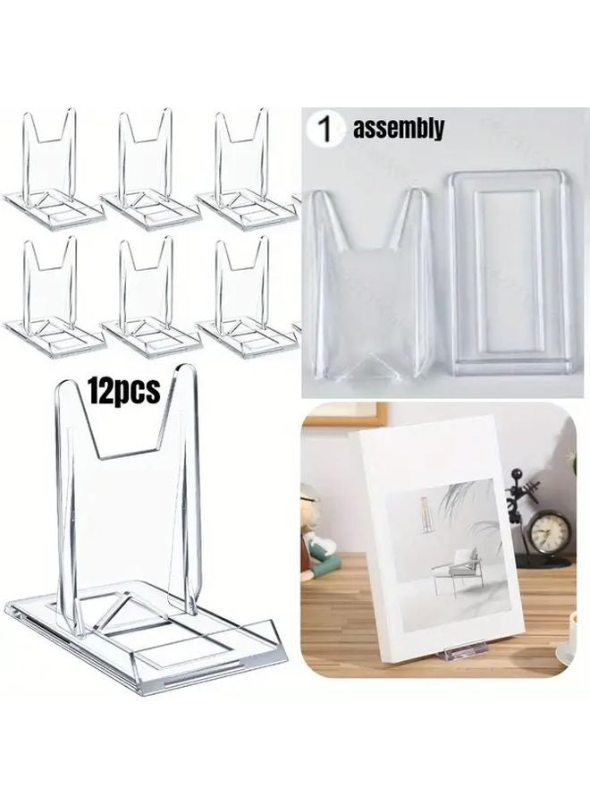Style6 Clear Acrylic Book Stand Adjustable Height Angle Heavy Duty Display Holder - Image 1