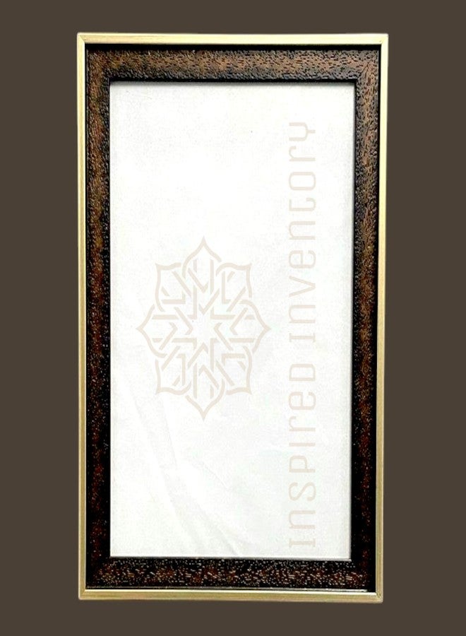 مجموعة إطارات صور، مقاس 14×10 بوصة، حواف ثنائية اللون، عبوة من 4 قطع، لوح مقاوم للكسر، عرض جداري عصري | ديكور للمنزل والمكتب والمعارض (بني وذهبي) - Image 2