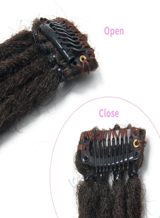 Dsoar Clip In Dreadlock Extensions 20 Inch 3PCS Handmade 0.6cm Synthetic Dreads with Clips Soft Crochet Loc Extensions(4#) - Image 3