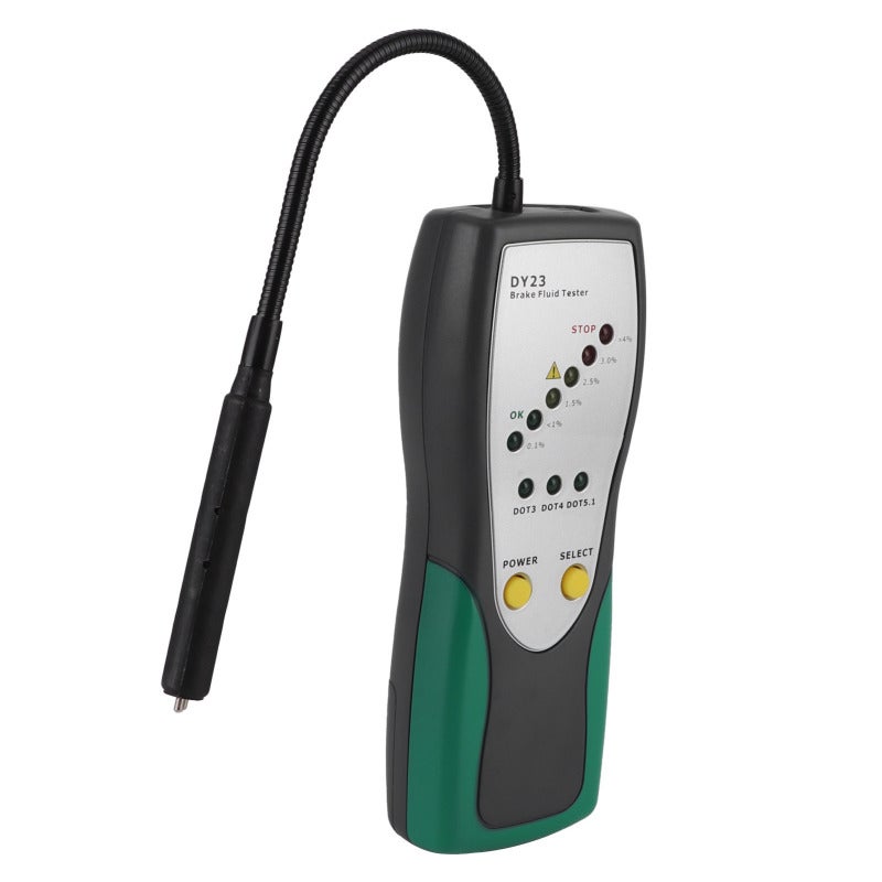 Digital Brake Fluid Tester: 30mm Gooseneck Probe, Hand-Held Size - Dual Alarm System, Wear-Resistant High-Temperature Plastic Brake Fluid Detector for Car Safe Driving Maintenance - Image 3