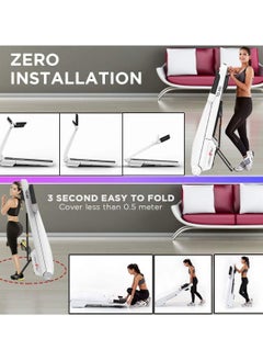 PowerMax Fitness PowerMax Fitness TD-M3 (4HP Peak) Pre-Installed Motorised Foldable Treadmill for Home Use | Max User Upto 100Kg, 3 Lvl Manual Incline Treadmill, Top speed 16 km/hr, Pre-Set Programs, LED Display, USB  - Image 5