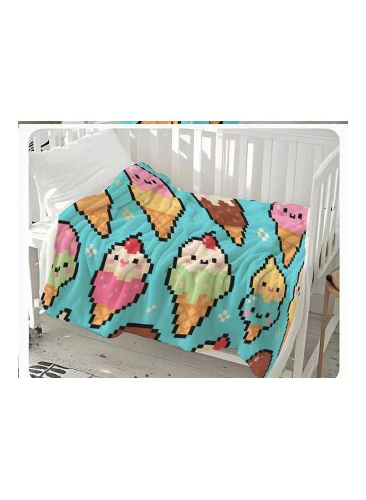 عام بطانية رقيقة من الفانيلا (دافئة ومريحة، ومناسبة للنوم واستخدام الألعاب وإزالة الغبار ومقاومة للرمل) 150 سم * 200 سم - 1094 - Image 3