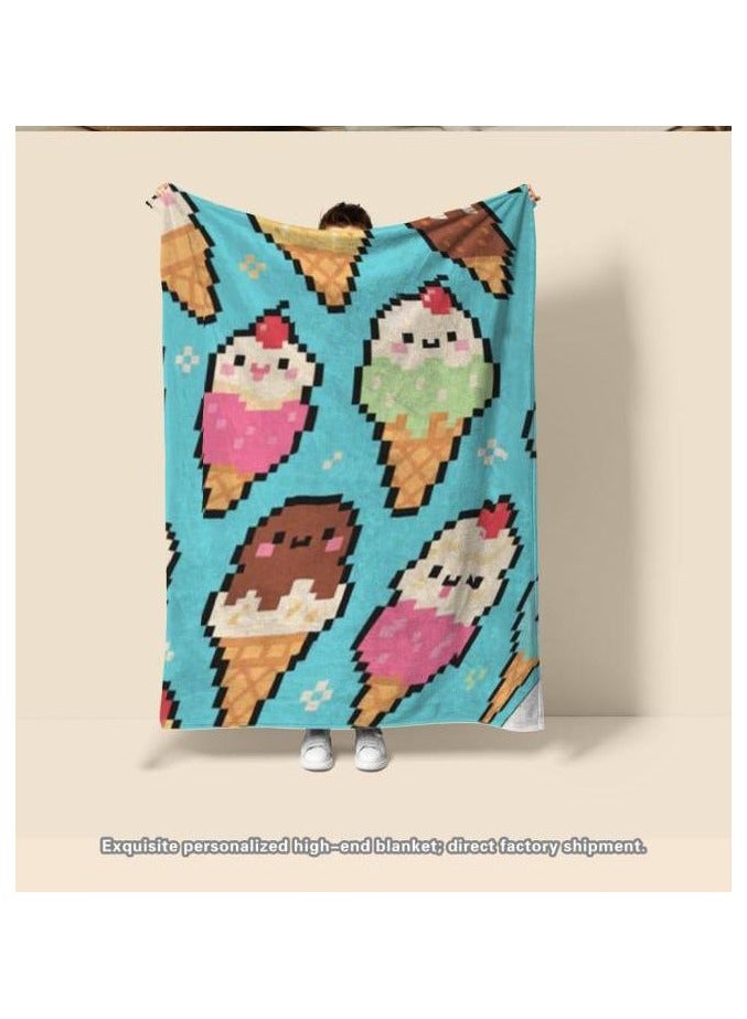 عام بطانية رقيقة من الفانيلا (دافئة ومريحة، ومناسبة للنوم واستخدام الألعاب وإزالة الغبار ومقاومة للرمل) 150 سم * 200 سم - 1094 - Image 4