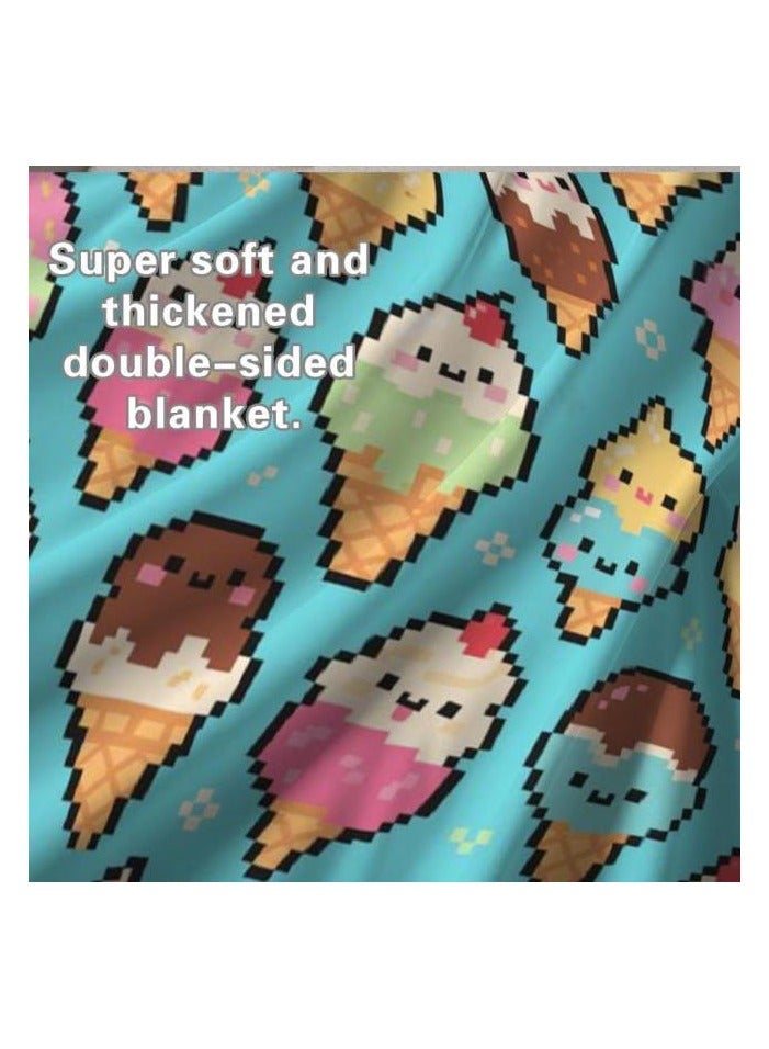 عام بطانية رقيقة من الفانيلا (دافئة ومريحة، ومناسبة للنوم واستخدام الألعاب وإزالة الغبار ومقاومة للرمل) 150 سم * 200 سم - 1094 - Image 5