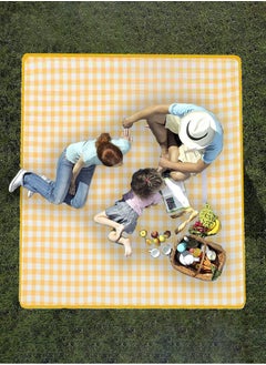 Jourvent Picnic Outdoor Blanket, 100x150CM Waterproof Foldable Blankets Gingham Picnic Mat for Beach, Camping Grass Lawn Park Accessories Cute Couple Gifts Ideas Wedding Registry(3-4) People  - Image 3