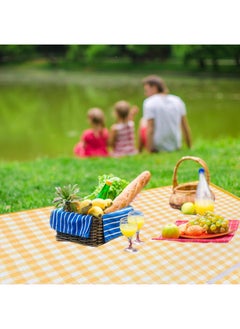 Jourvent Picnic Outdoor Blanket, 100x150CM Waterproof Foldable Blankets Gingham Picnic Mat for Beach, Camping Grass Lawn Park Accessories Cute Couple Gifts Ideas Wedding Registry(3-4) People  - Image 4