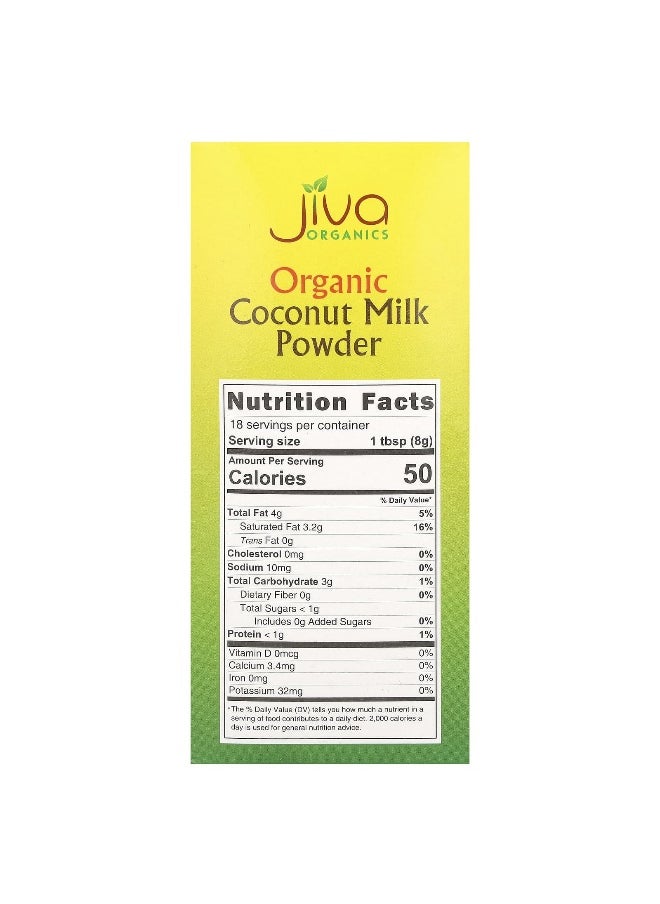 Jiva Organics Jiva Organics, Organic Coconut Milk Powder, 5.2 oz (150 g)  - Image 2