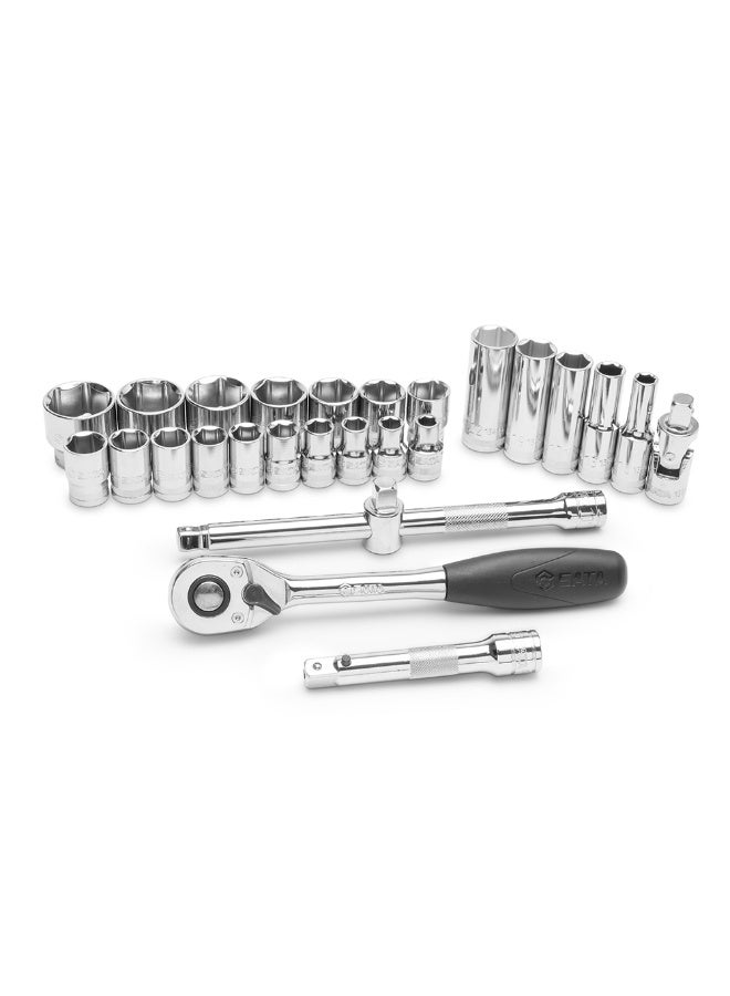 SATA GL09903 27-Piece 1/2" Drive 6 Point Metric Socket Set - Image 2
