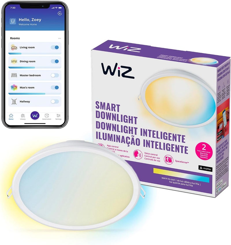 Wiz Recessed, Warm to Cool White Lighting - 21cm - Image 1