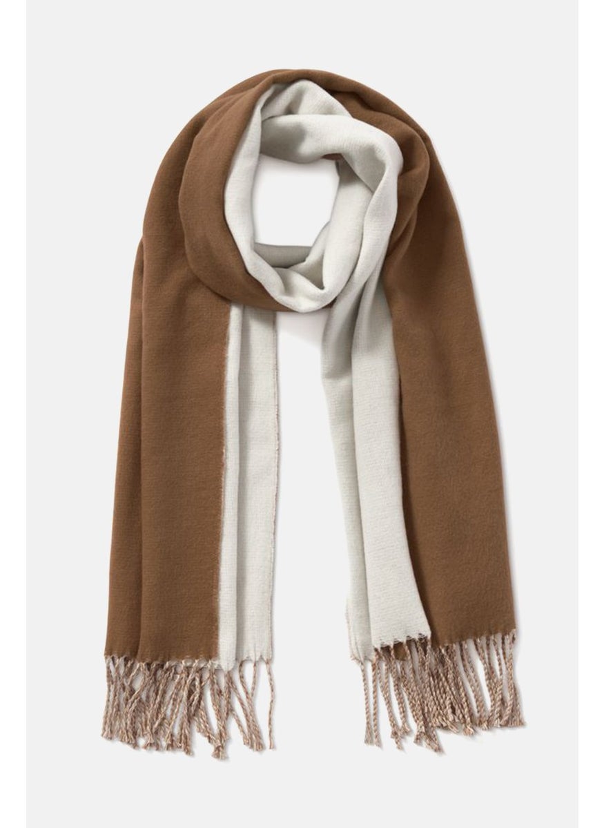 Tchibo Women Plain Scarves 190 x 50 cm, Brown  - Image 2
