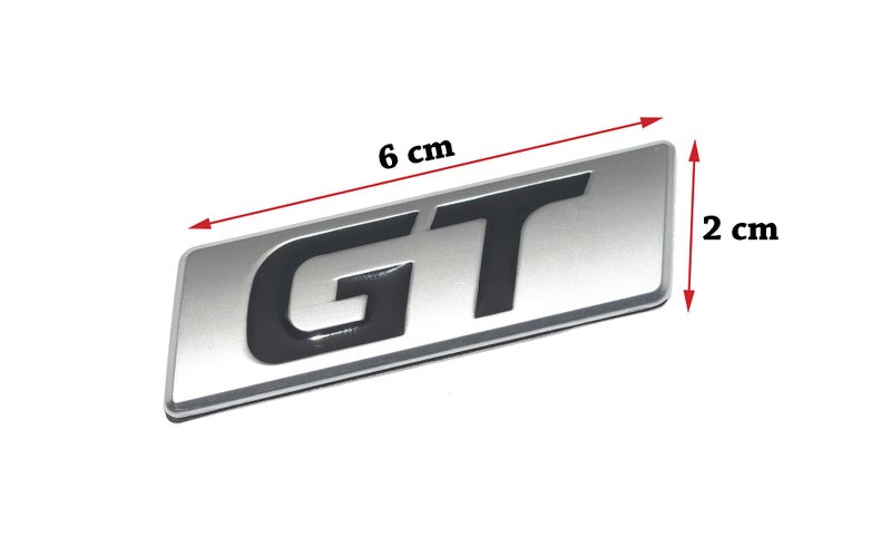 Incognito GT Badge Sticker for All Cars, Metal (Silver with Black) - Image 2
