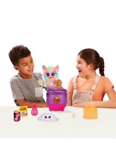 Magic Mixies Magical Gem Surprise Cauldron: Sun. With New Shimmer Eyes! Reveal An Mixie Plushie From The Fizzing Cauldron And Discover 2 Magical Solar Gem Surprises! Styles May Vary  - Image 2