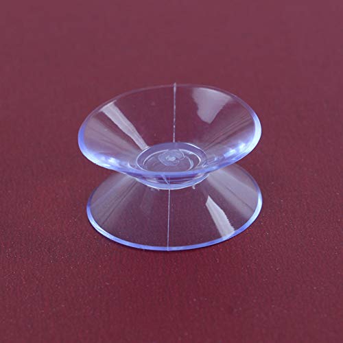 Lasenersm 20pcs 30mm Glass Table Top Double Sided Suction Cups - Dining Table Bumpers - Clear PVC Plastic - Prevents Glass Table Top from Sliding - Image 2