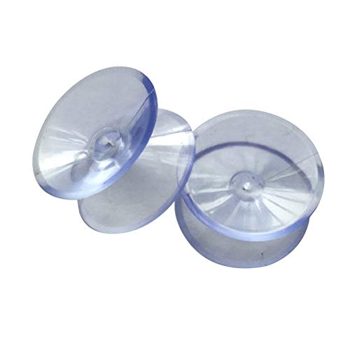 Lasenersm 20pcs 30mm Glass Table Top Double Sided Suction Cups - Dining Table Bumpers - Clear PVC Plastic - Prevents Glass Table Top from Sliding - Image 1