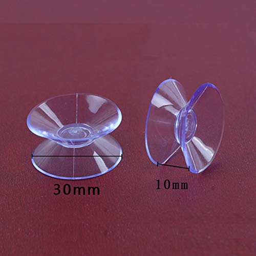 Lasenersm 20pcs 30mm Glass Table Top Double Sided Suction Cups - Dining Table Bumpers - Clear PVC Plastic - Prevents Glass Table Top from Sliding - Image 3