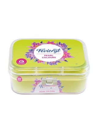 Acrylic Colours Pearl Kit | 6 Colours x 10 ml | DIY Paint, Rich Pigment | Multicolour & Multi-Surface | Non-Cracking Paint for Canvas, Wood, Leather, Earthenware, Metal