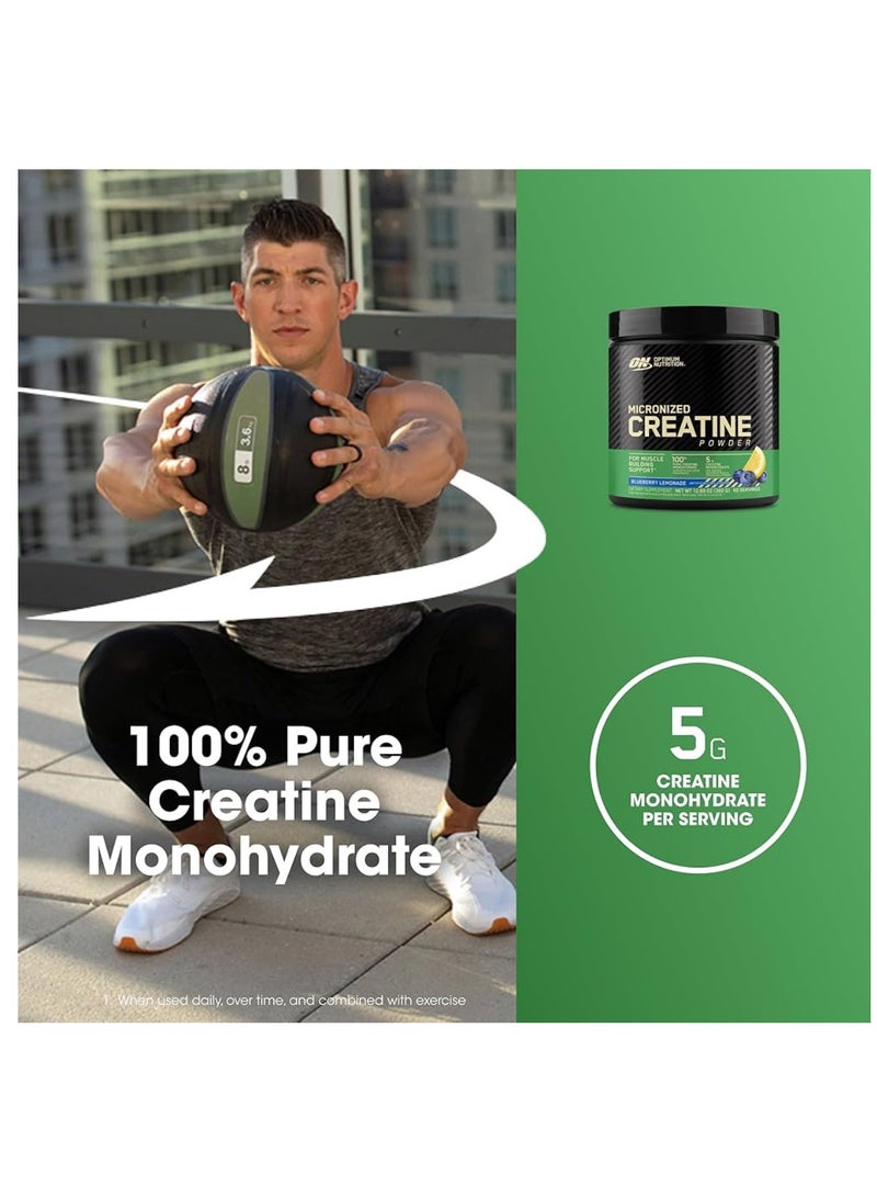 Optimum Nutrition Micronized Creatine Monohydrate Powder, Supports Muscle Size, Strength & Performance Blueberry Lemonade Creatine, 60 Servings, 360 Grams - Image 4