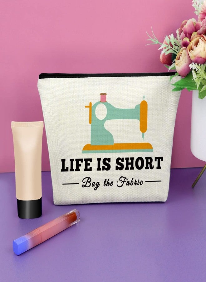 Sazuwu Sewing Lover's Makeup Bag Seamstress Gifts Cosmetic Travel Pouch for Women Christmas Thanksgiving Birthday Present - Image 2