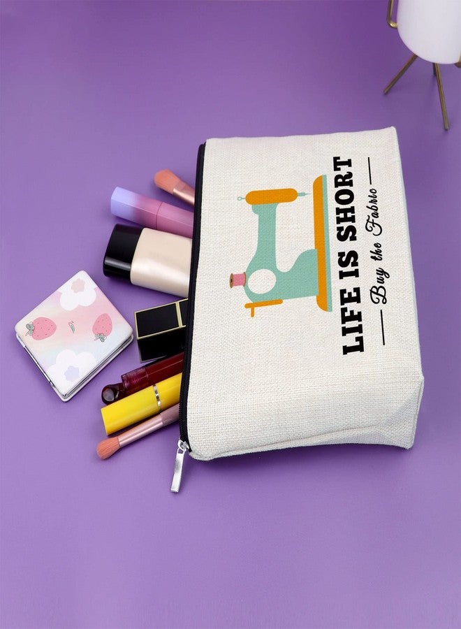 Sazuwu Sewing Lover's Makeup Bag Seamstress Gifts Cosmetic Travel Pouch for Women Christmas Thanksgiving Birthday Present - Image 5