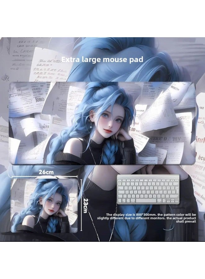 Mouse Pad Super Large Computer Keyboard Table Mat For Boys And Girls E-sports Secondary Creative Office Animation Number Anti-skid