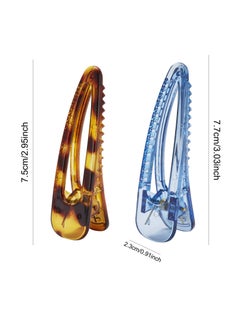 Lawie Lawie 20 Pack Large Plastic Acrylic Resin Triangle Geometric Hollow Clear Vintage Candy Colorful Large Hair Clips Leopard Snap Duckbill Alligator Barrettes Hairpins Pins Grips Clamps Claws Hair Holder  - Image 3