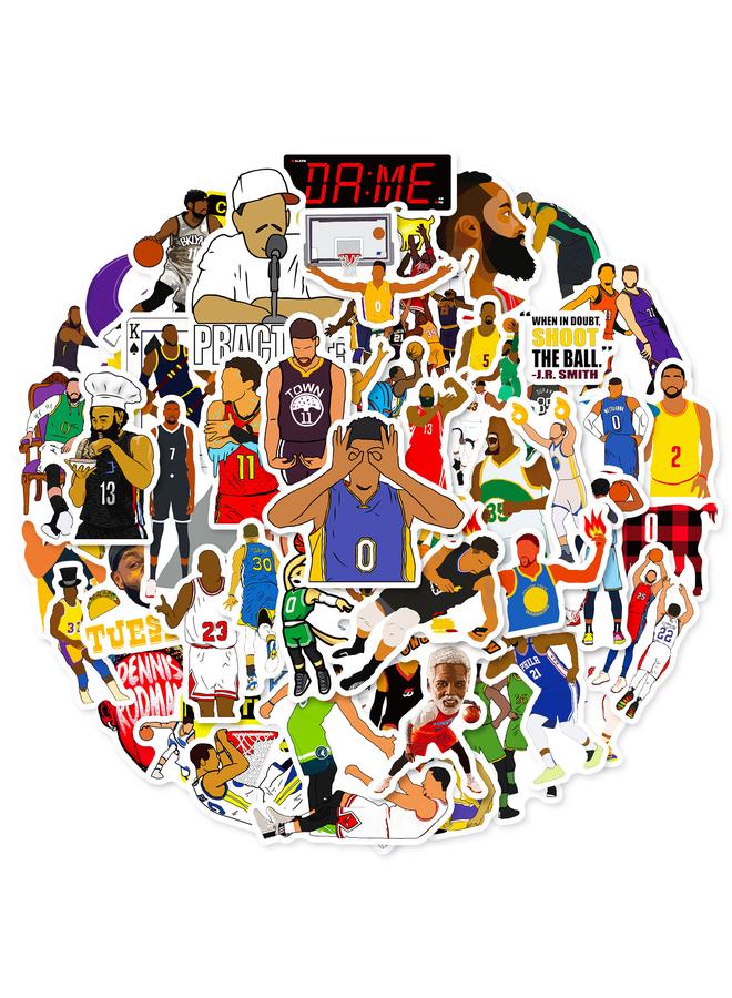 Bluejw 50 NBA-Basketball Terrier Stickers Basketball Player Sports Star Basketball Cartoon Stickers Collection - Image 1