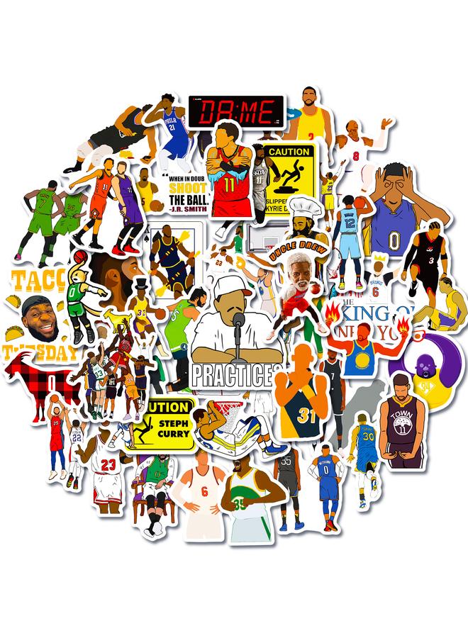 Bluejw 50 NBA-Basketball Terrier Stickers Basketball Player Sports Star Basketball Cartoon Stickers Collection - Image 2