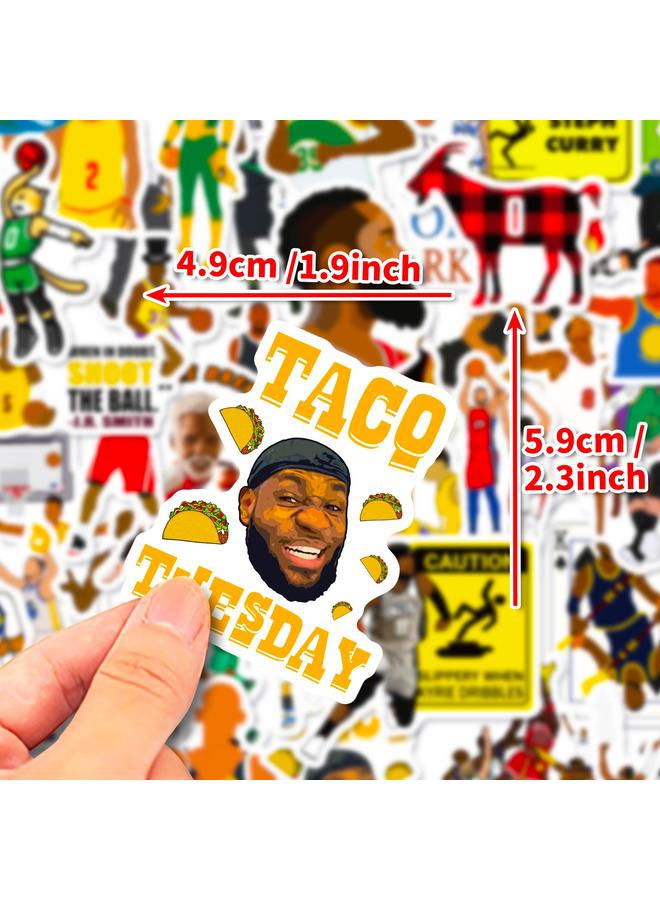 Bluejw 50 NBA-Basketball Terrier Stickers Basketball Player Sports Star Basketball Cartoon Stickers Collection - Image 3
