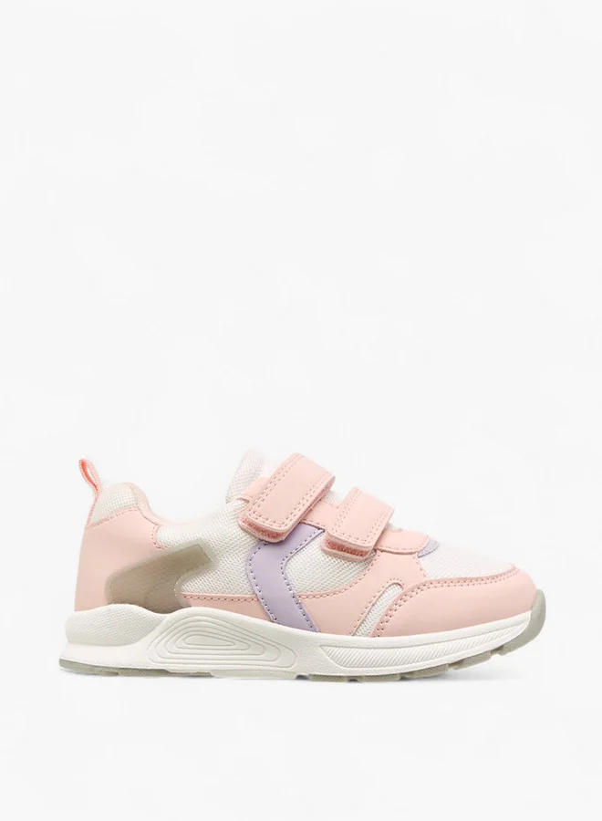 JUNIORS Panelled Sneakers with Hook and Loop Closure