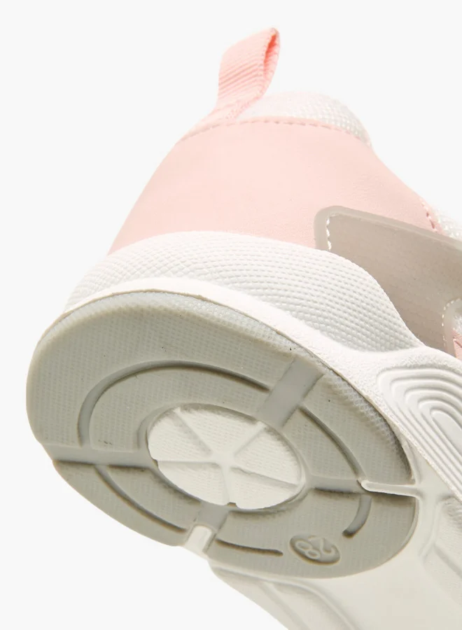 JUNIORS Panelled Sneakers with Hook and Loop Closure