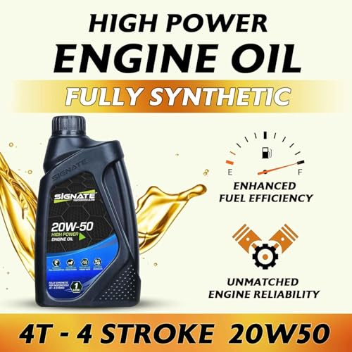 Signate 20W50 Street Race Bike Engine Oil 1L, High Performance Engine Oil for Motor Cycle, Maximum Gear Protection & Efficient Performance Bike Oil, 1L - Image 2