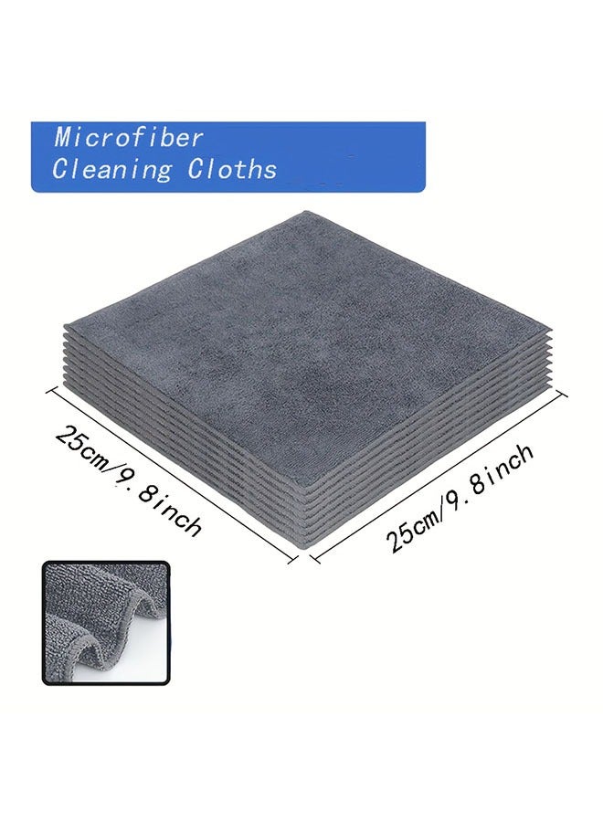 HOMESTAR 50pcs Ultra Absorbent Microfiber Towels | Compact, Ultra-Soft, Non-Scratch, Hand Wash Only, Square, Kitchen Towels for Car Washing, Dish Drying & Glass Cleaning - Image 5