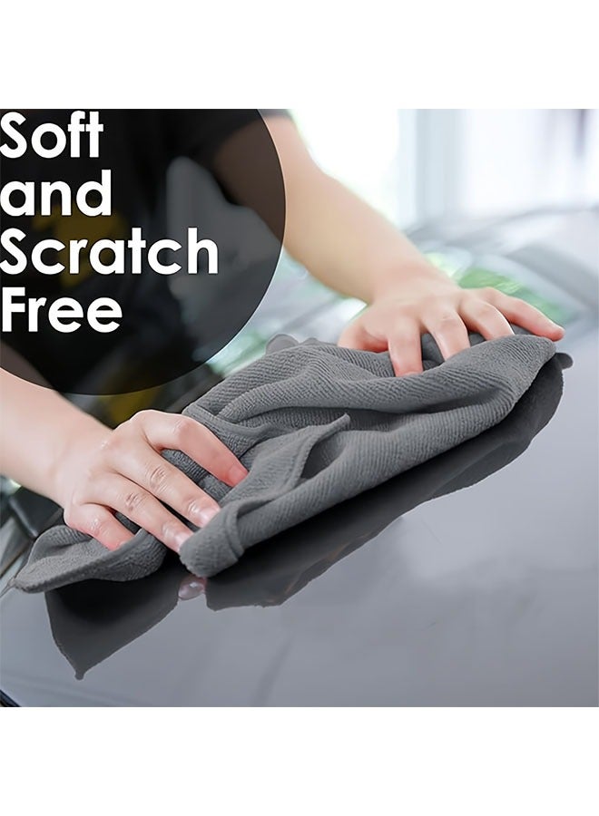 HOMESTAR 50pcs Ultra Absorbent Microfiber Towels | Compact, Ultra-Soft, Non-Scratch, Hand Wash Only, Square, Kitchen Towels for Car Washing, Dish Drying & Glass Cleaning - Image 3