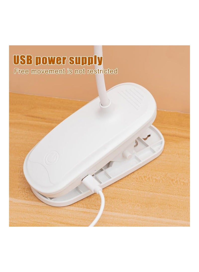 LED Clip-on Reading Lamp, Book Lamp, USB Charging Flower Shape Reading Lamp, Dimmable Clip-on Reading Lamp for Office, Reading, Travel, Stairs, Books - Multi Color - Image 4