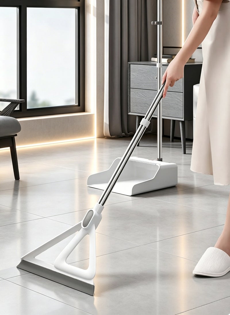 Rubber Floor Squeegee, Multifunction Silicone Floor Wiper for Squeegee Water Remove Dust and Cleaning Pet Hair, Silicone Magic Broom for Cleaning Window, Glass Door, Floor - Image 1