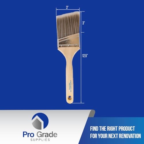 Pro-Grade Pro Grade - Paint Brushes - 2Ea 3" Angle Brushes - Image 3