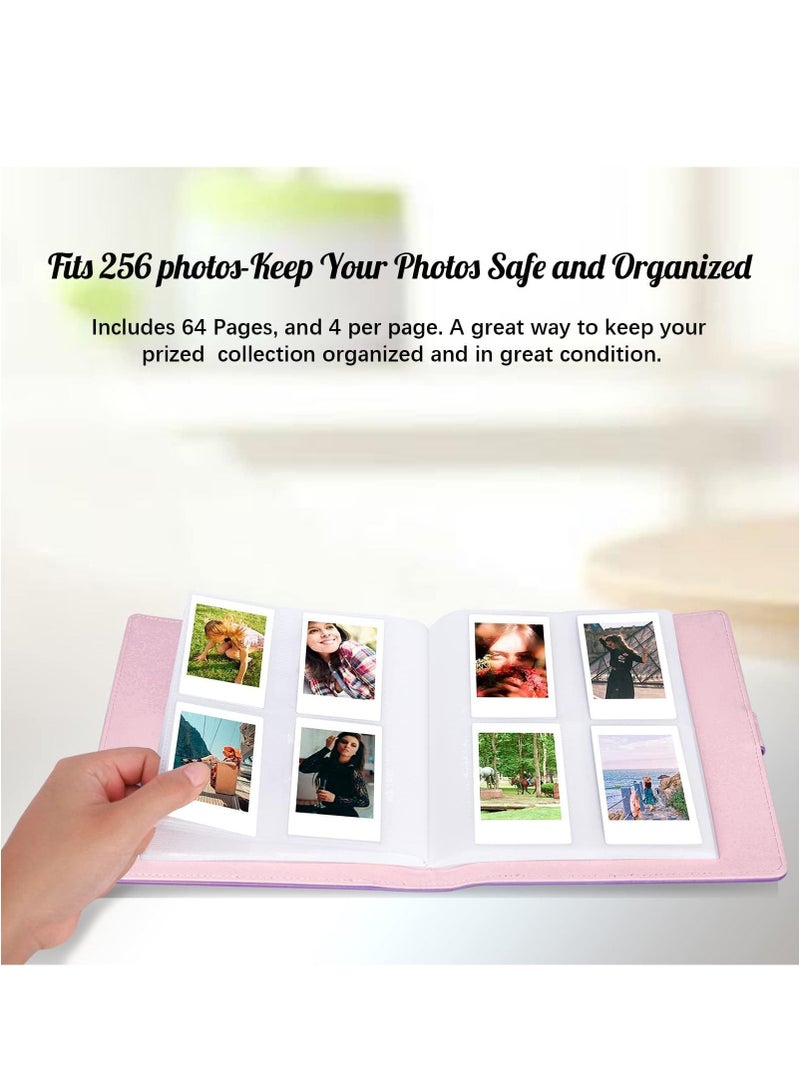 Mini Photo Album Compatible for Fujifilm Instax Mini 12 11 9 90 8+ 8 7S 40 26 25 EVO LiPlay Instant Camera/Mini Link SP-1 Printer/Z2300/ PIC-300 Polaroid Pictures (256 Pockets Shiny Purple) - Image 4