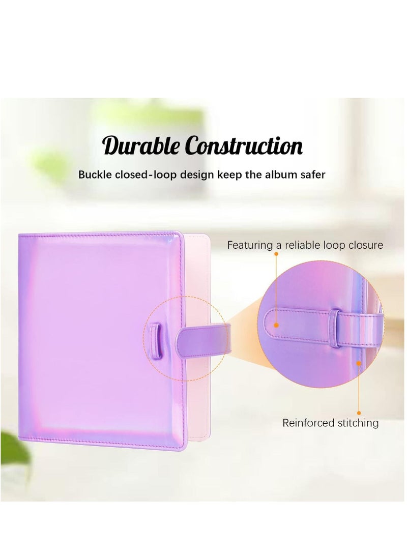 Mini Photo Album Compatible for Fujifilm Instax Mini 12 11 9 90 8+ 8 7S 40 26 25 EVO LiPlay Instant Camera/Mini Link SP-1 Printer/Z2300/ PIC-300 Polaroid Pictures (256 Pockets Shiny Purple) - Image 2