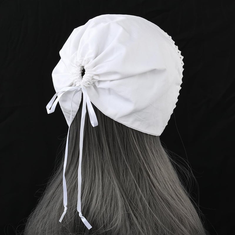 GRACEART Peasant Amish Hat Prairie Cap Women Girls Pioneer Colonial Bonnet 100% Cotton - Image 2