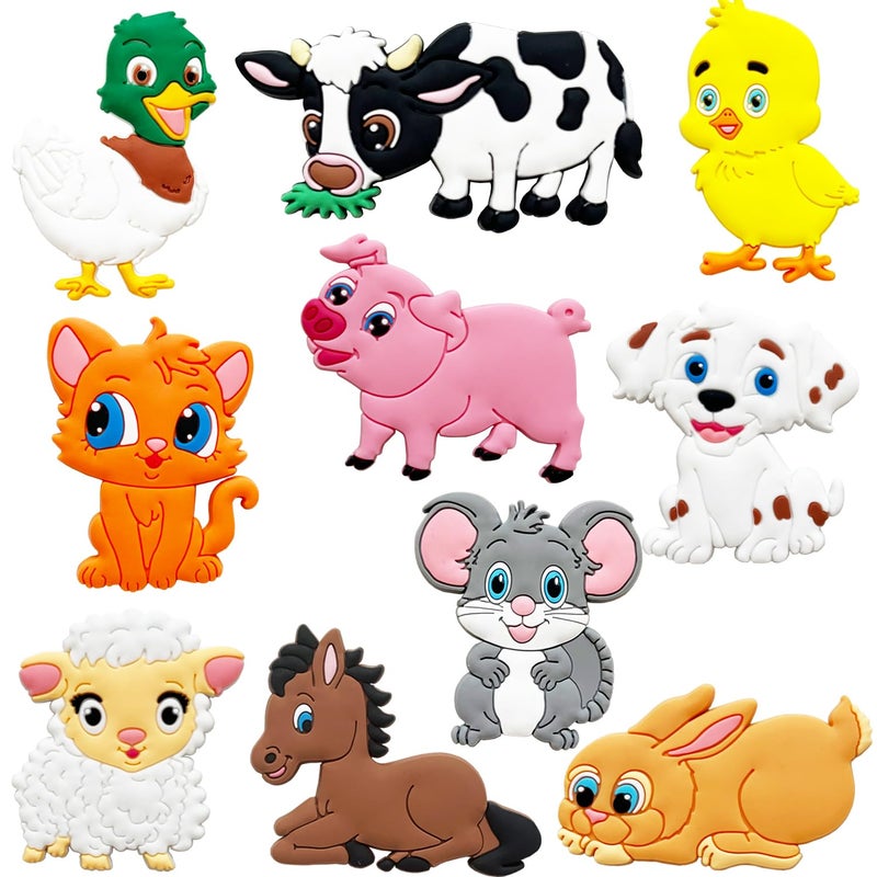 ALNETI Refrigerator Magnets for Toddlers Farm Animals Big Rubber Toddler Fridge Magnets for Kids Learning Preschool Baby Magnet for Refrigerator and Whiteboard Cute Kid Magnetic Animal Toys Gifts - Image 2