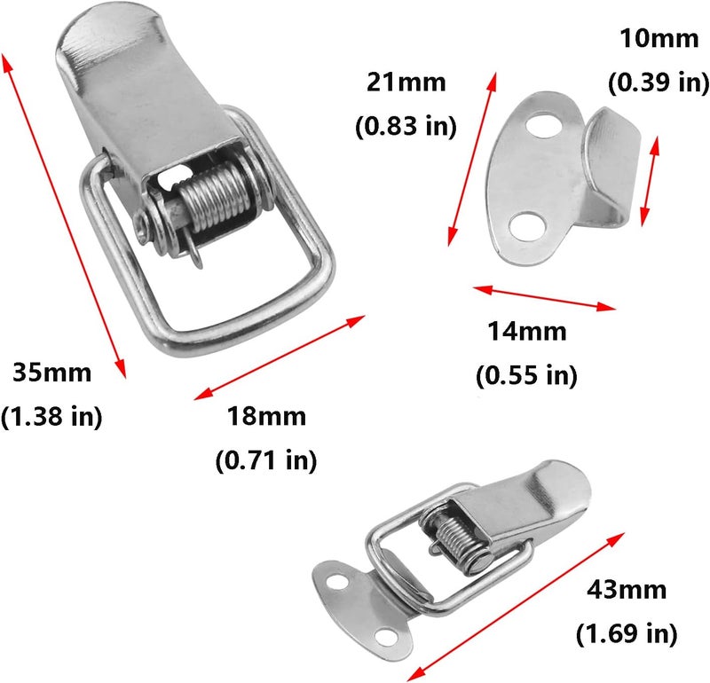 Antrader Lock Clasp Buckle Latch for Wooden Case Toolboxes - Pack of 12 - Image 2