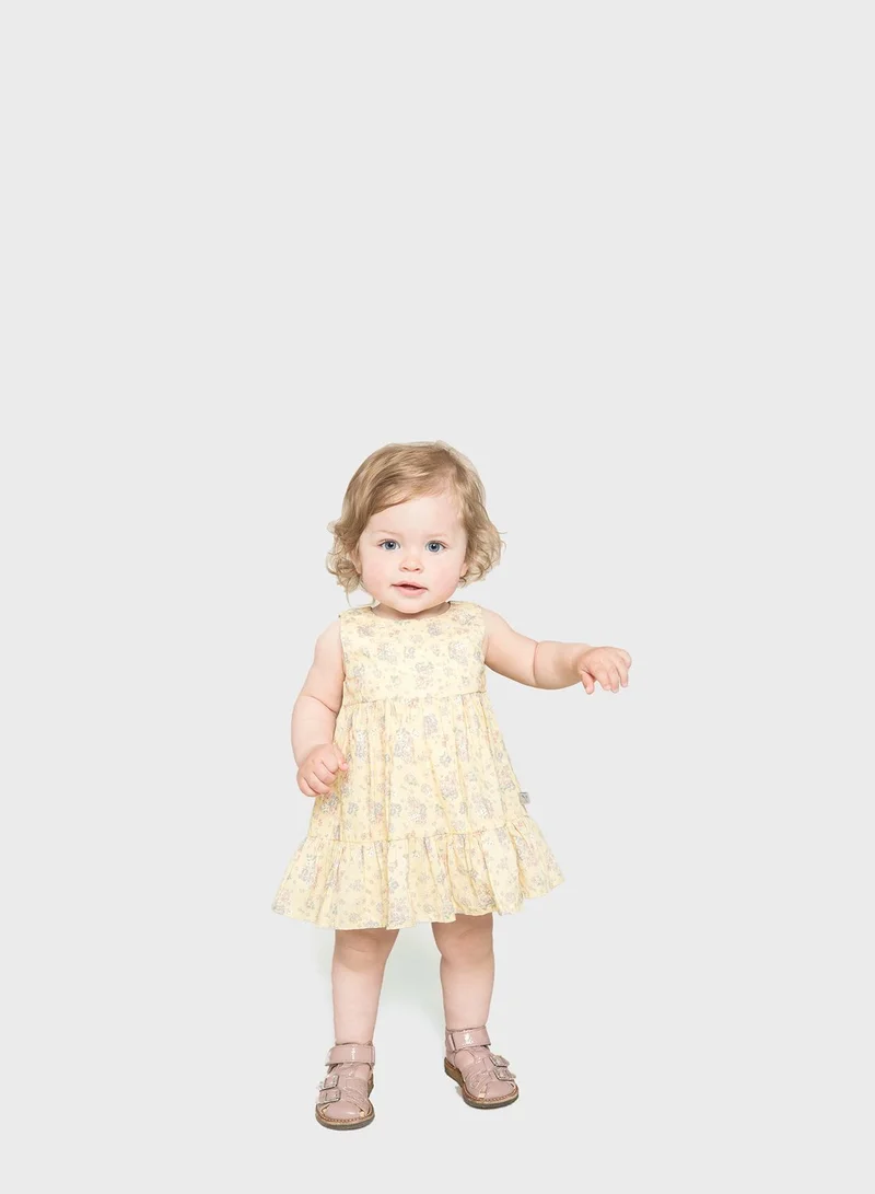 Wheat Infant Ruffle Detail Dress