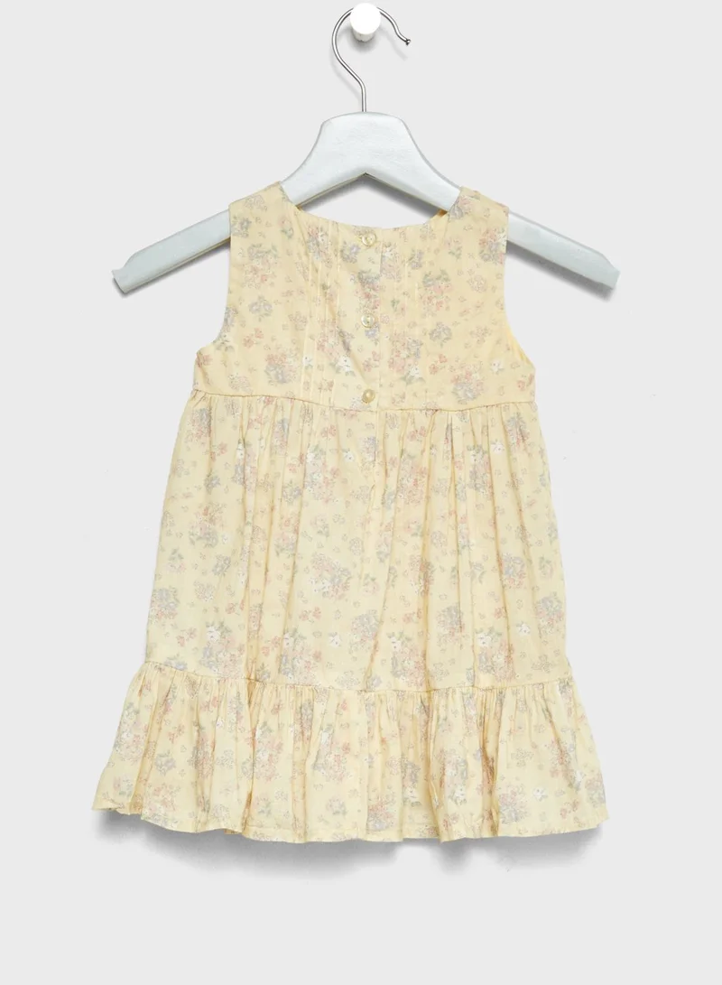 Wheat Infant Ruffle Detail Dress