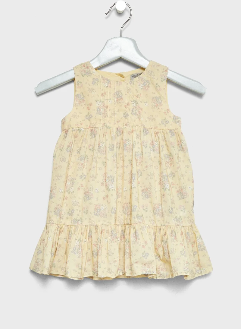 Wheat Infant Ruffle Detail Dress