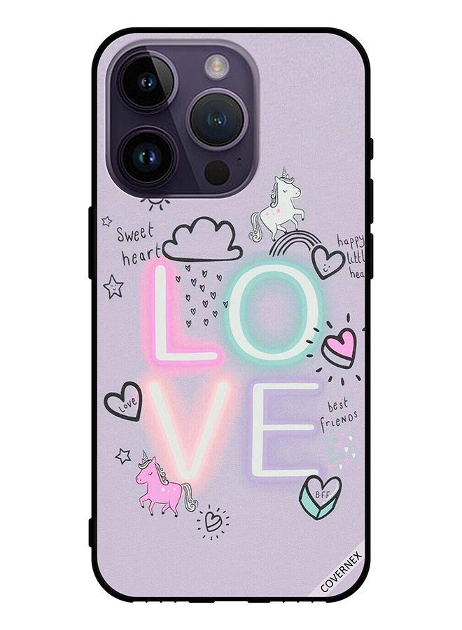 Covernex Protective Case Cover For Apple iPhone 14 Pro Sweet Heart Love Unicorn - Image 1