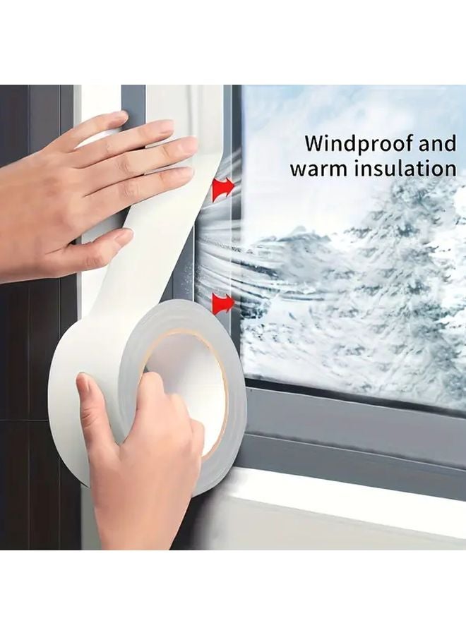 Window Insulation Film 118.1x1.9 Inch Heavy Duty Windproof Waterproof Thermal Barrier Winter Draft Stopper Easy Install No Tools - Image 3