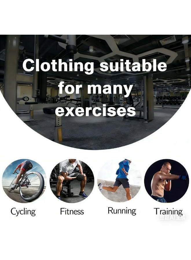 يس طقم بدلة ساونا للرجال، بأكمام طويلة وبنطلون، لحرق المزيد من الدهون، والتعرق أكثر، طقم تمرين لتعزيز التعرق لفقدان الوزن - Image 5