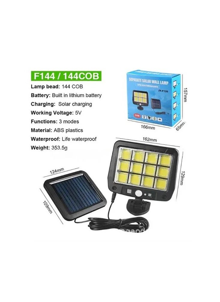 Generic - 144 COB Solar Sensor Light Outdoor & Indoor with remote - Image 1