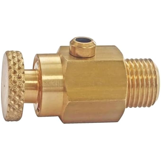 , 601520502 MALE AIR INTAKE 1/4" (8X13) RAW BRASS WITH NEEDLE AND HAND WHEEL, RAW BRASS BODY, PRESENCE OF A HAND WHEEL FOR TOOL-FREE BLEEDING MANEUVER - Image 3
